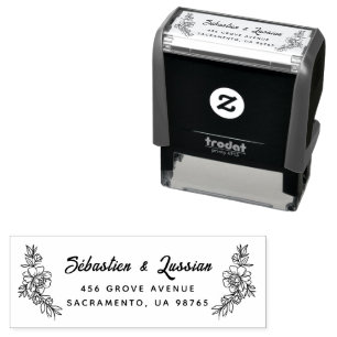 Carimbo Auto Entintado Casamento de Script Moderno