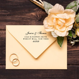 Carimbo Auto Entintado Casamento Elegante Letra