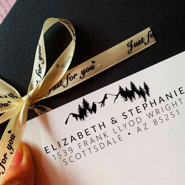 Carimbo Auto Entintado Casamento Externo Rustic Outdoor Personalizado (Criador carregado)