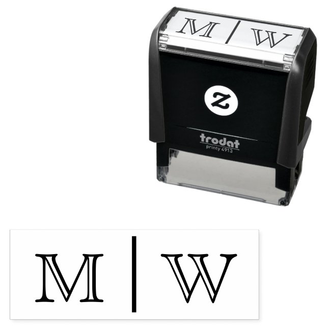 Carimbo Auto Entintado Casamento Simples de Noiva 2 Monograma Inicial VSO (In Situ)