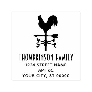 Carimbo Auto Entintado Cata-vento Rústico #4 Nome Endereço de Retorno