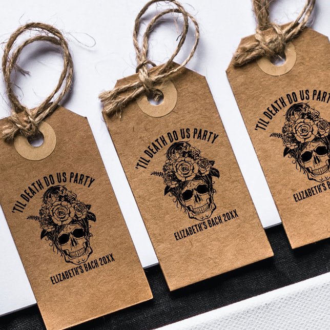 Carimbo Auto Entintado Caveira de Gótico personalizada de Festa de soltei (Criador carregado)