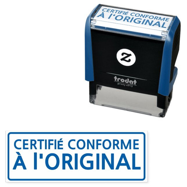 Carimbo Auto Entintado CERTIFIÉ CONFORME A l'ORIGINAL (In Situ)
