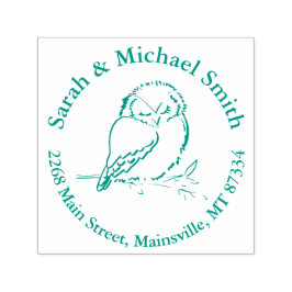 Carimbo Auto Entintado Chá de fraldas de animais de madeira