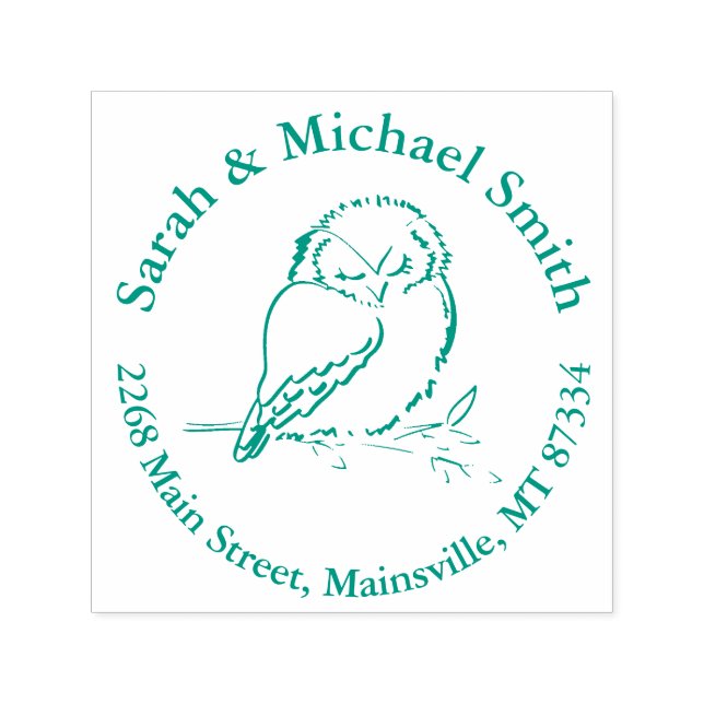 Carimbo Auto Entintado Chá de fraldas de animais de madeira (Design)