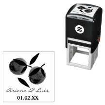 Chá de Noiva de Casamento Laranja Cítrico Desenhad