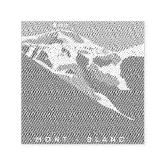 Carimbo Auto Entintado Chamonix, Mont-Blanc, desenhado digitalmente, souv