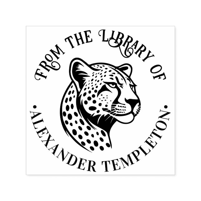 Carimbo Auto Entintado Cheetah Head #1P (Design)