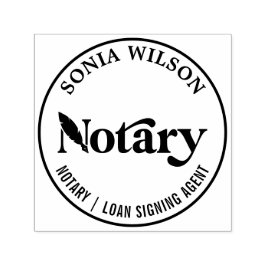 Carimbo Auto Entintado Chic Elegant Modern Notary Public Loan Signal