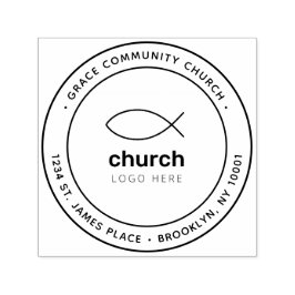 Carimbo Auto Entintado Christian Church Mail Supplies Endereço de devoluç