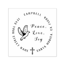 Carimbo Auto Entintado Christian Family Return Endereço Paz Amor Joy