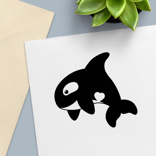 Carimbo Auto Entintado Chubby Orca Whale (Criador carregado)