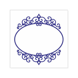 Carimbo Auto Entintado Circulo de Ornamento Bonito