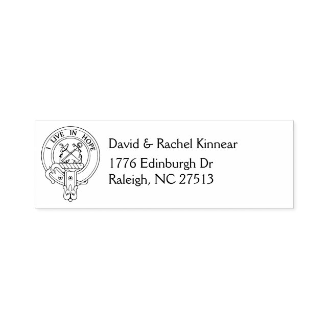 Carimbo Auto Entintado Clan Kinnear [EDIT] Crest & Address (Design)