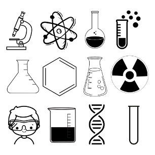 Carimbo Auto Entintado Classe de Química de Ciências Escolares