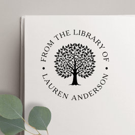 Carimbo Auto Entintado Classic Oak Tree from the Library of Bookplate