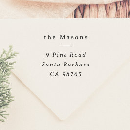 Carimbo Auto Entintado Classic Serif Typografia Elegant Return Address