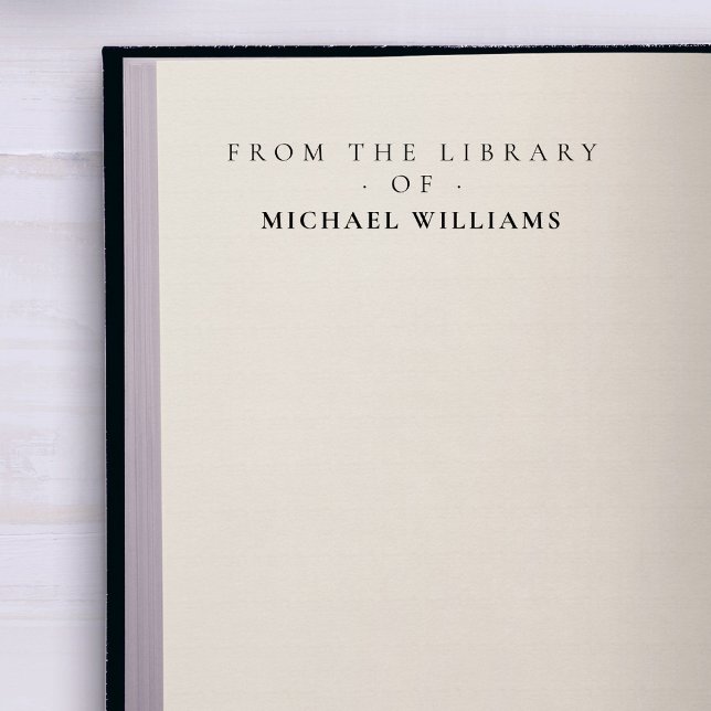 Carimbo Auto Entintado Clássico Elegante Da Biblioteca Do Nome Personaliz (Criador carregado)