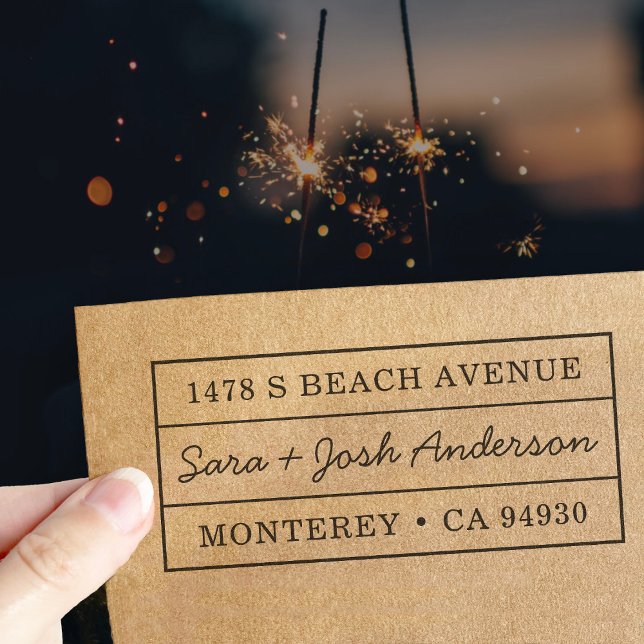 Carimbo Auto Entintado Clássico Residência de Casamento Familiar (Criador carregado)