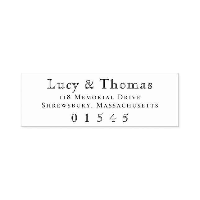 Carimbo Auto Entintado Clássico Tradicional Endereço de Devolução da Famí (Design)