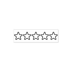 Carimbo Auto Entintado Classificação 5 Estrelas