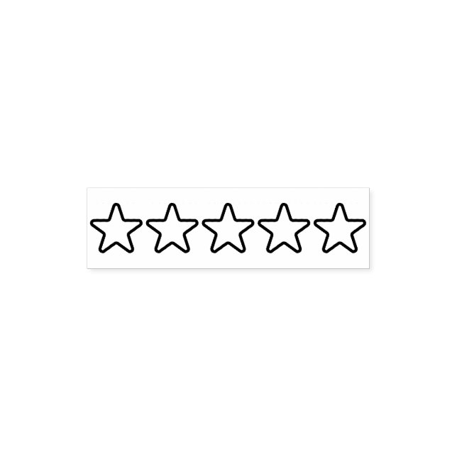 Carimbo Auto Entintado Classificação 5 Estrelas (Design)