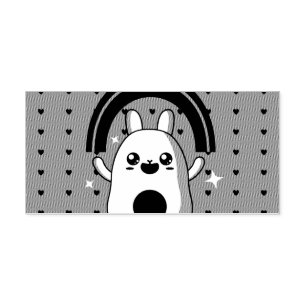 Carimbo Auto Entintado Clipe arco-íris Kawaii