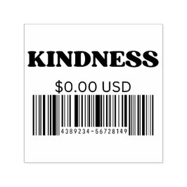 Carimbo Auto Entintado Código de barras de bondade Citação positiva Estét