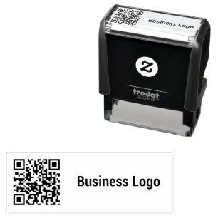 Carimbo Auto Entintado Código QR de empresa profissional Logotipo comerci