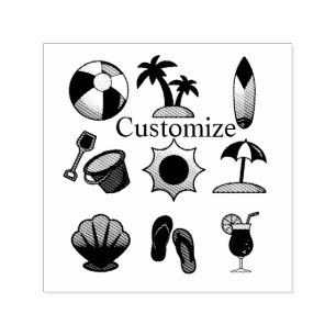 Carimbo Auto Entintado Coisas da vida na praia Thunder_Cove