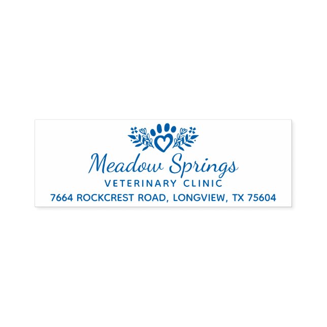 Carimbo Auto Entintado Companhia Floral & Foliage Pet Paw (Design)