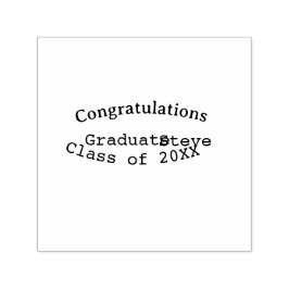 Carimbo Auto Entintado Congratulations graduate name class of 20XX type w