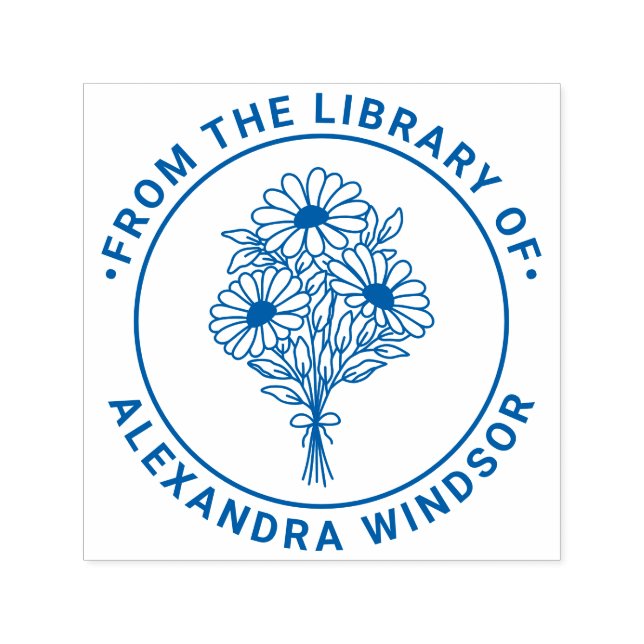 Carimbo Auto Entintado Conjunto de Flores Silvestres #2 Embosser de Nome  (Design)