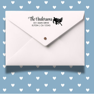 Carimbo Auto Entintado Convite de aniversário de super-herói