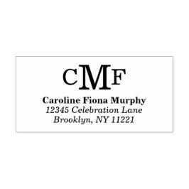 Carimbo Auto Entintado Cor Personalizada Simples do Moderno 3 Monograma B