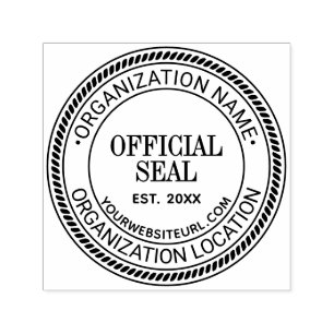 Carimbo Auto Entintado Corda #2 Nome do Selo Oficial Genérico Local URL E