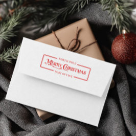 Carimbo Auto Entintado Correio de Natal Vermelho Alegre