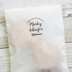 Carimbo Auto Entintado Cozinhar Personalizado de Whisk Swanky ou Baking