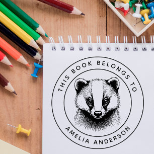 Carimbo Auto Entintado Crachá De Bebê Personalizado Este Livro Pertence A