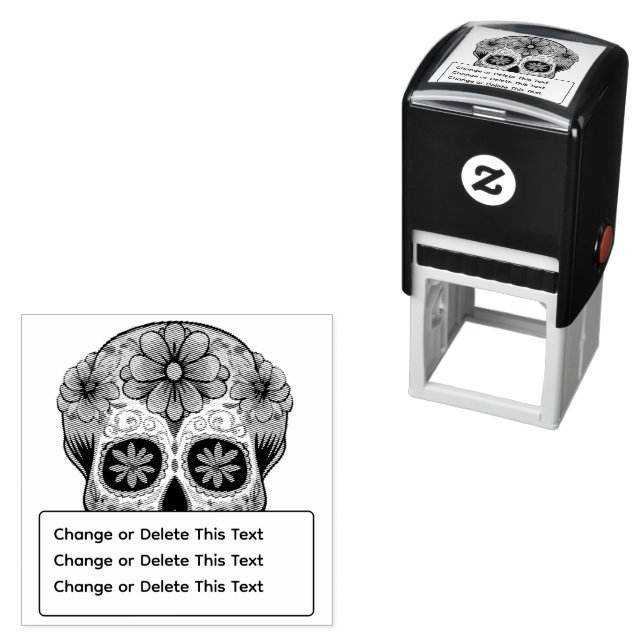 Carimbo Auto Entintado Crânio (In Situ)