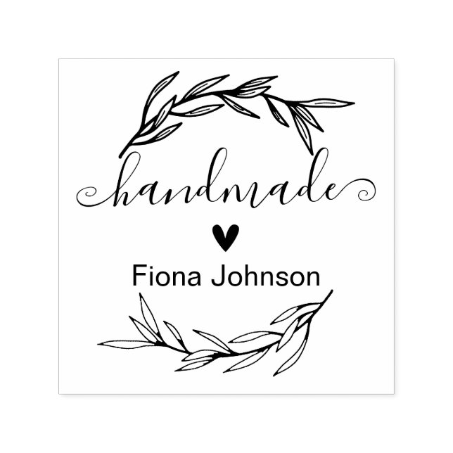 Carimbo Auto Entintado Criar a Sua Própria Folha de Louro Artesanal (Design)