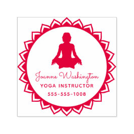 Carimbo Auto Entintado Crie A Sua Própria Dose De Yoga Vermelha