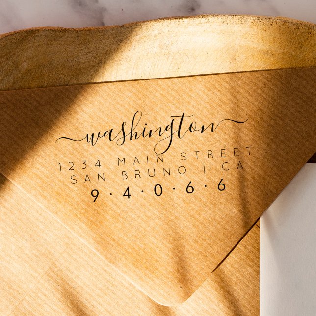 Carimbo Auto Entintado Crie seu próprio endereço de devolução da família  (Criador carregado)