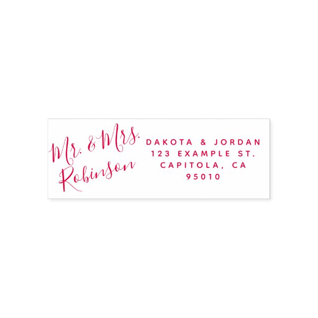 Carimbo Auto Entintado Crie Seu Próprio Endereço De Devolução De Casament (Design)