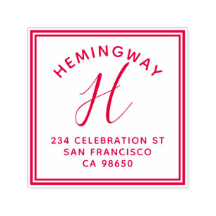 Carimbo Auto Entintado Crie seu próprio endereço de devolução de script d