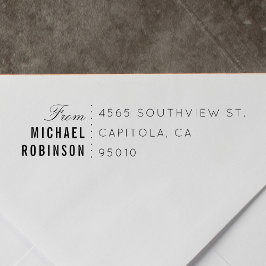 Carimbo Auto Entintado Crie seu próprio endereço de devolução de tipograf