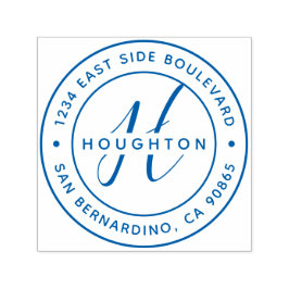 Carimbo Auto Entintado Crie seu próprio endereço de devolução do Monogram