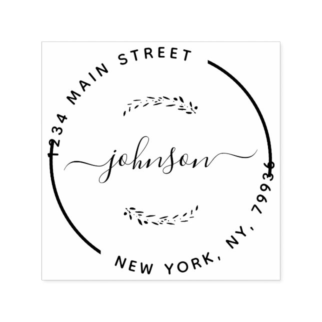 Carimbo Auto Entintado Crie seu próprio endereço de devolução moderno red (Design)