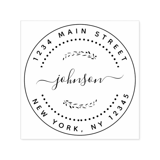 Carimbo Auto Entintado Crie seu próprio endereço de devolução moderno red (Design)