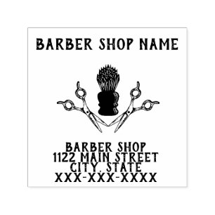 Carimbo Auto Entintado Crie seu próprio logotipo comercial na Barbershop